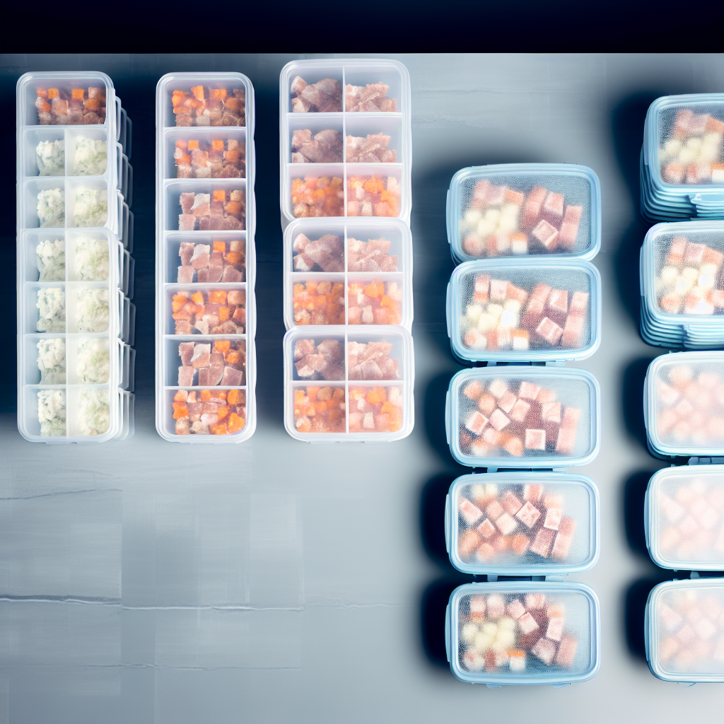 Portioned frozen meals